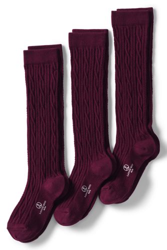 girls maroon socks