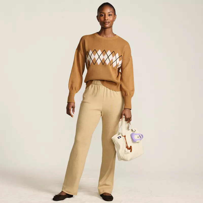 Petite Sport Knit High Rise Pants, alternative image
