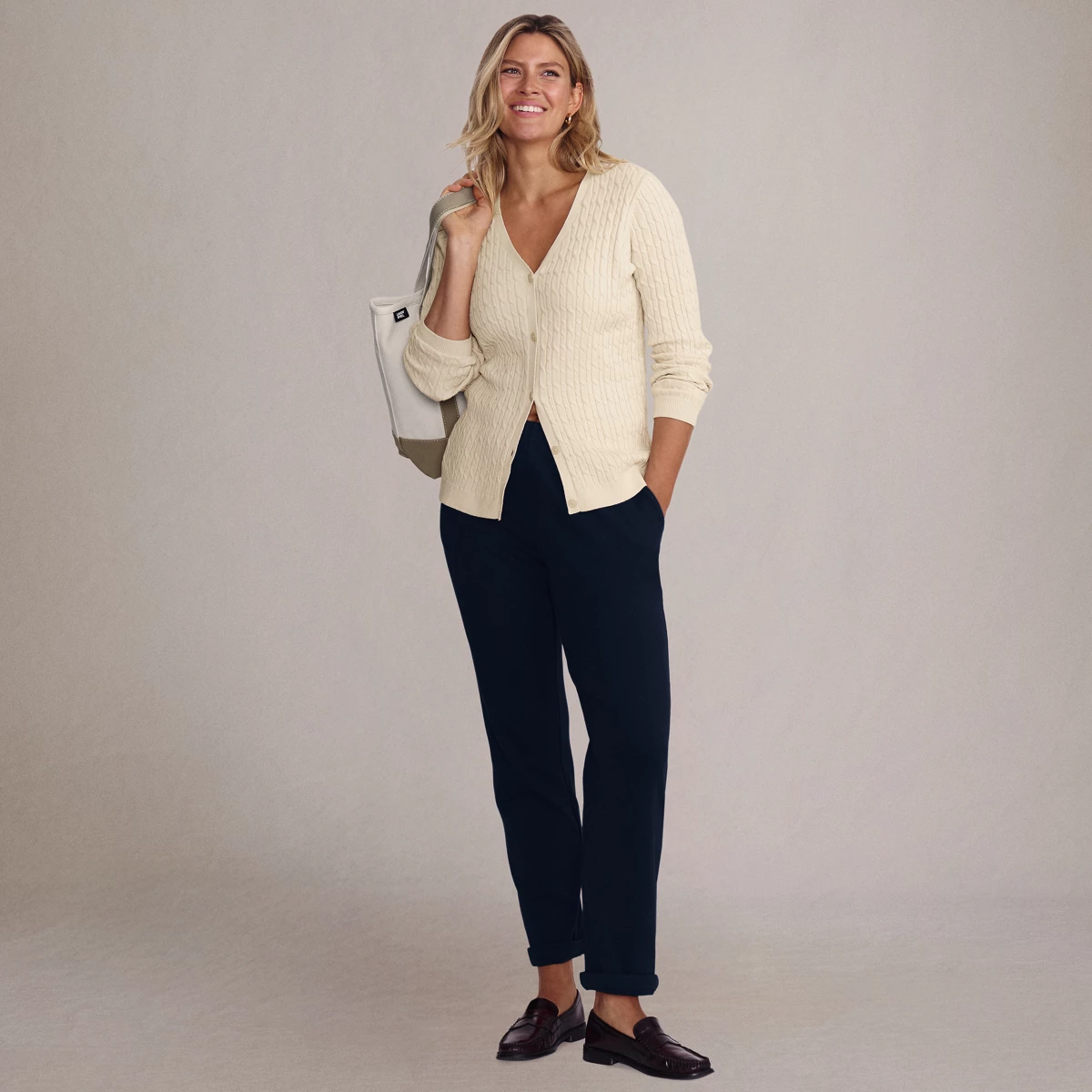 Tall Sport Knit High Rise Pants — Radiant Navy by Lands' End