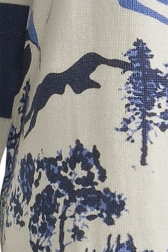 Ivory/Storm Blue Outdoor Toile