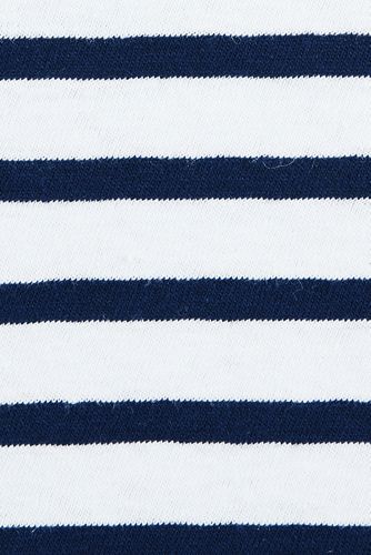 White/Deep Sea Navy Stripe