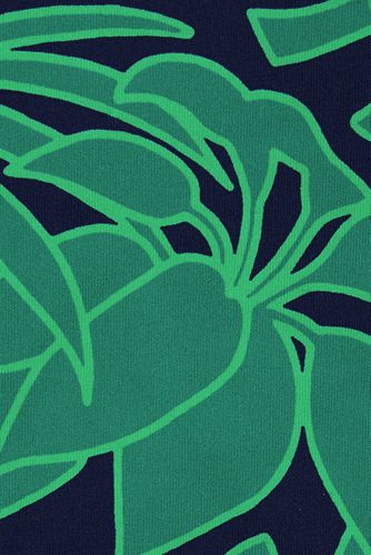 Navy/Emerald Palm Foliage